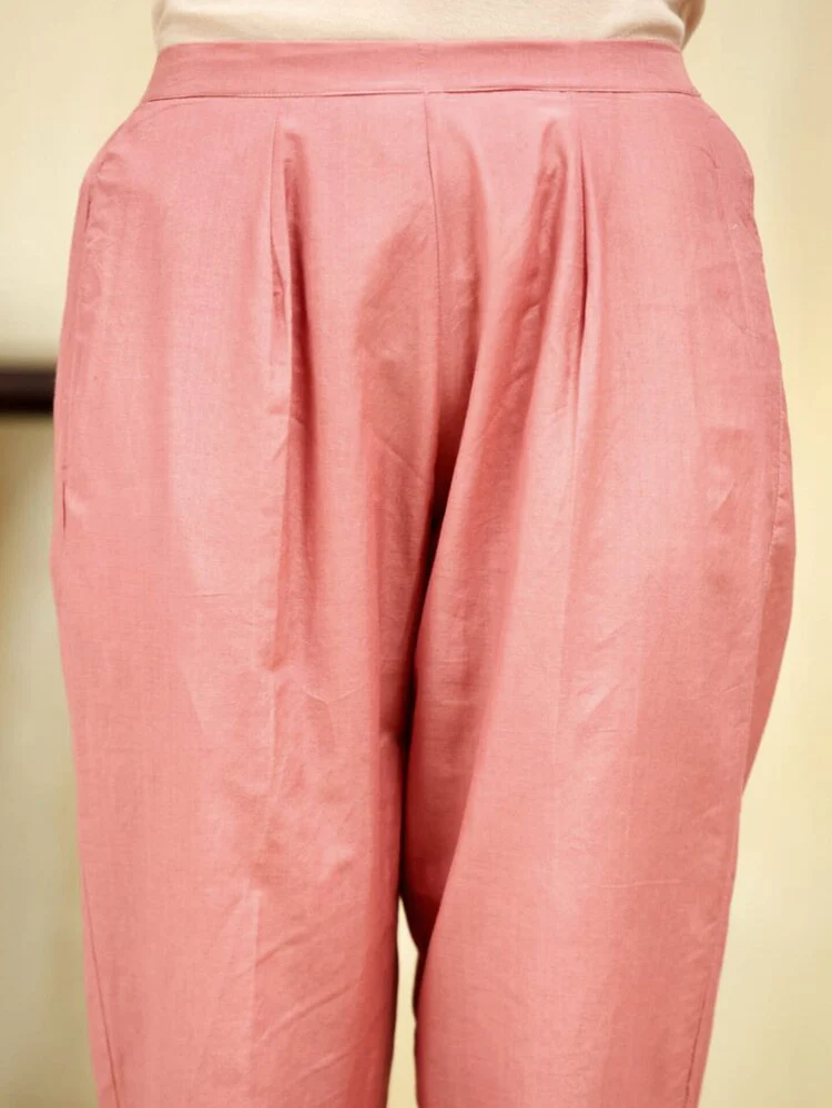 Berry Block Printed Stitched Suit - Image 11