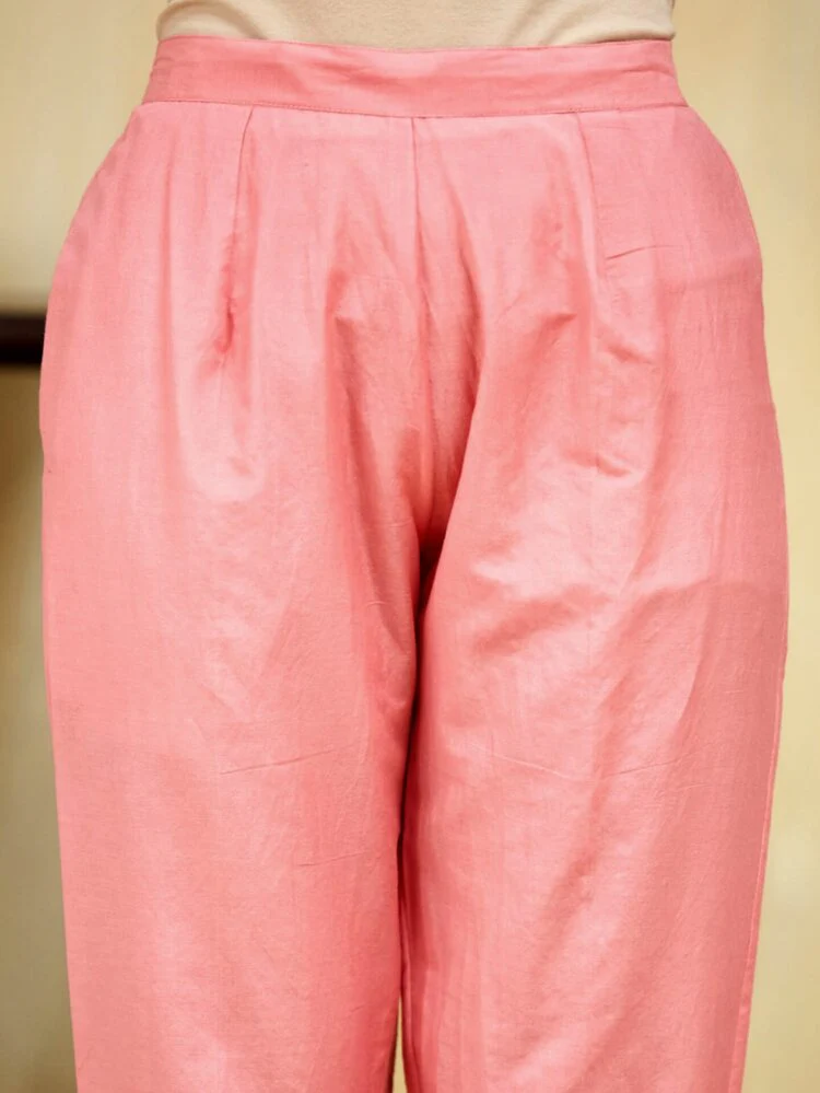 Berry Block Printed Stitched Suit - Image 9