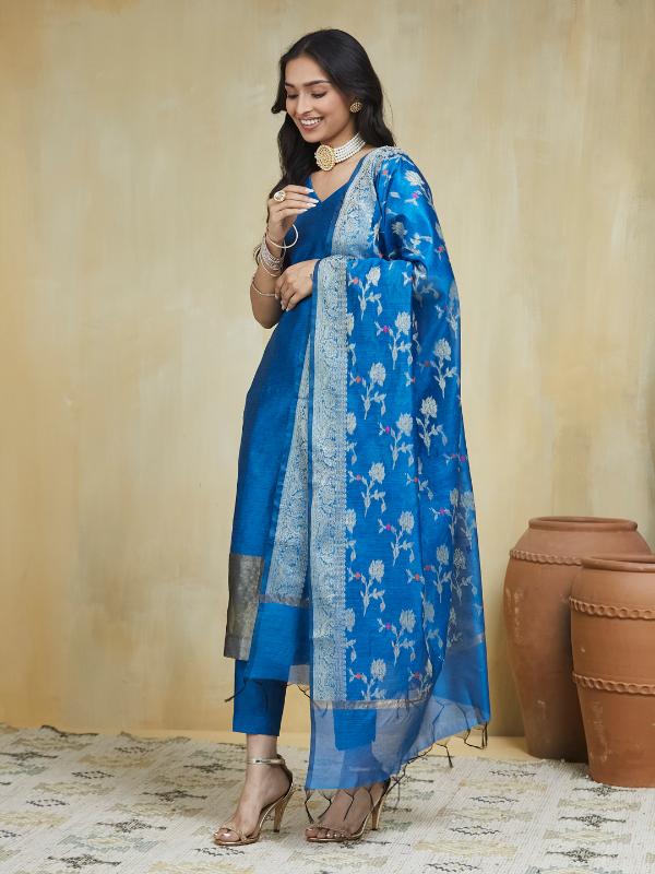 Blue Mirage Stitched Suit Set - Image 13
