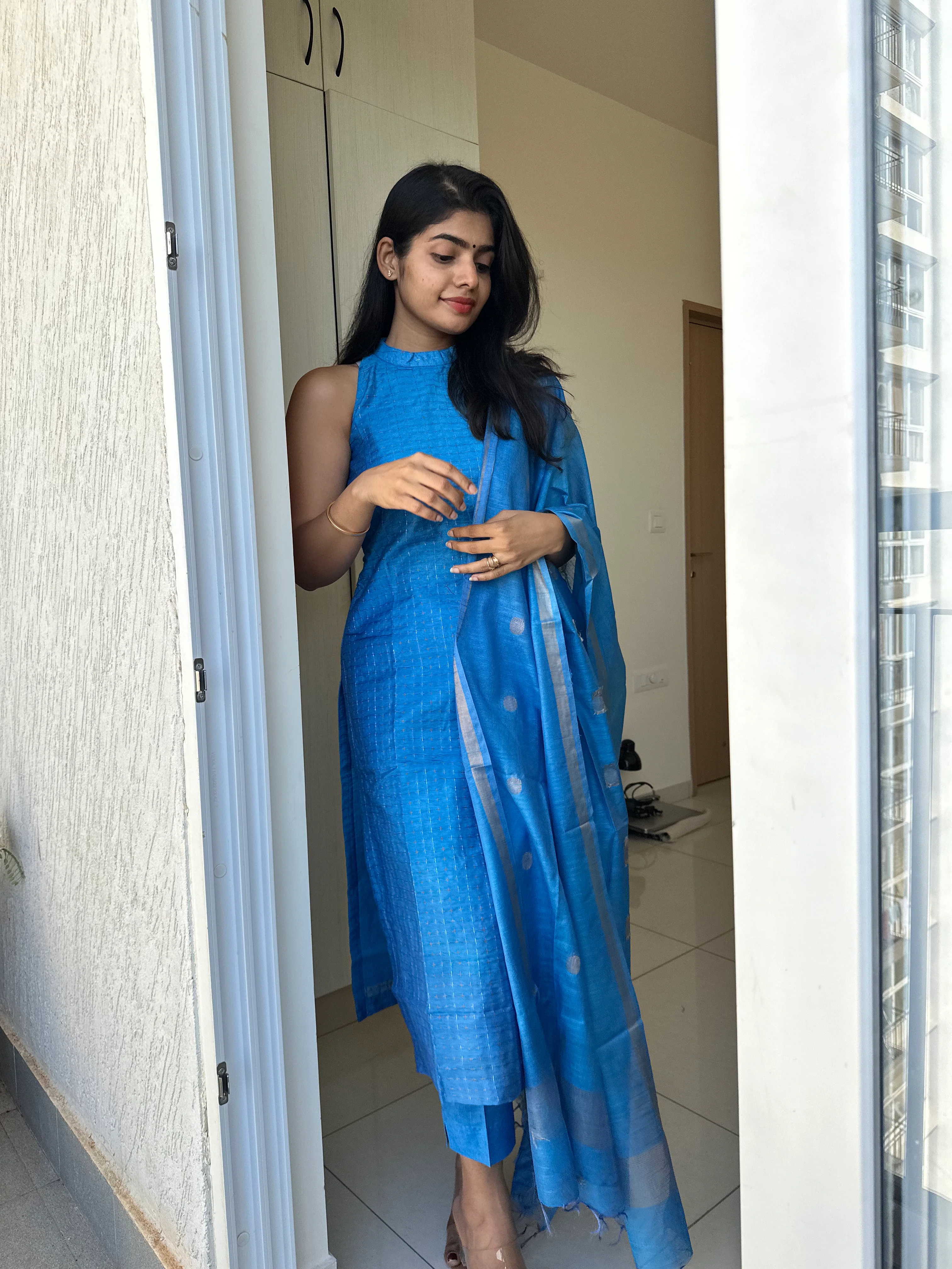Dia Katan Silk Stitched Suit Set - Image 4