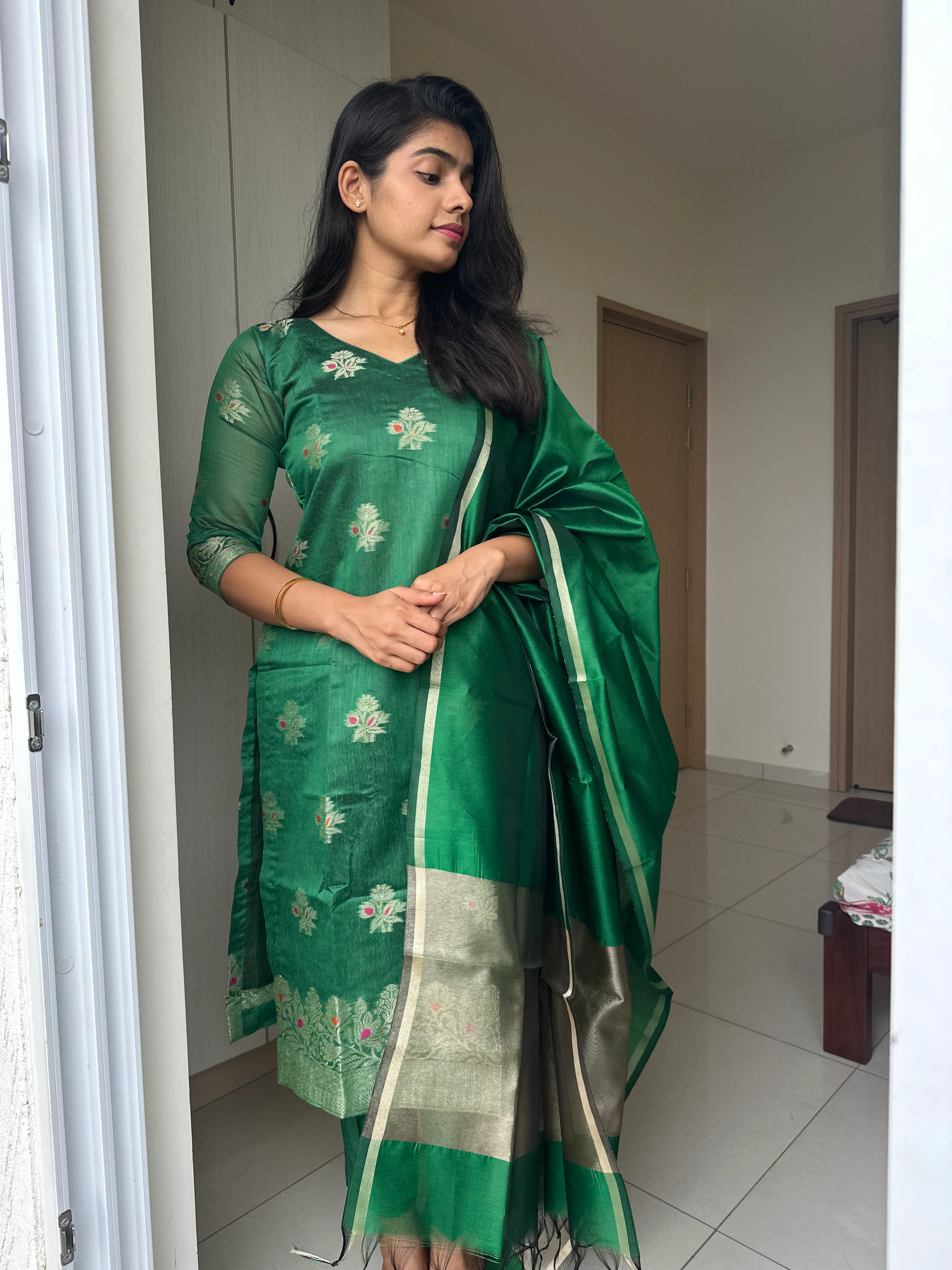 Emerald Stitched Suit Set - Image 3