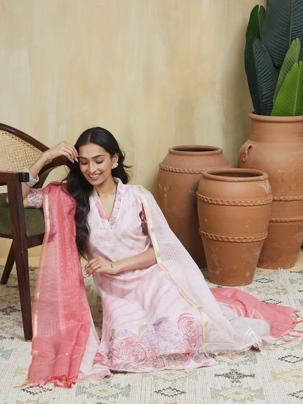 EOSS Peach Rose Kota Stitched Suit - Image 17