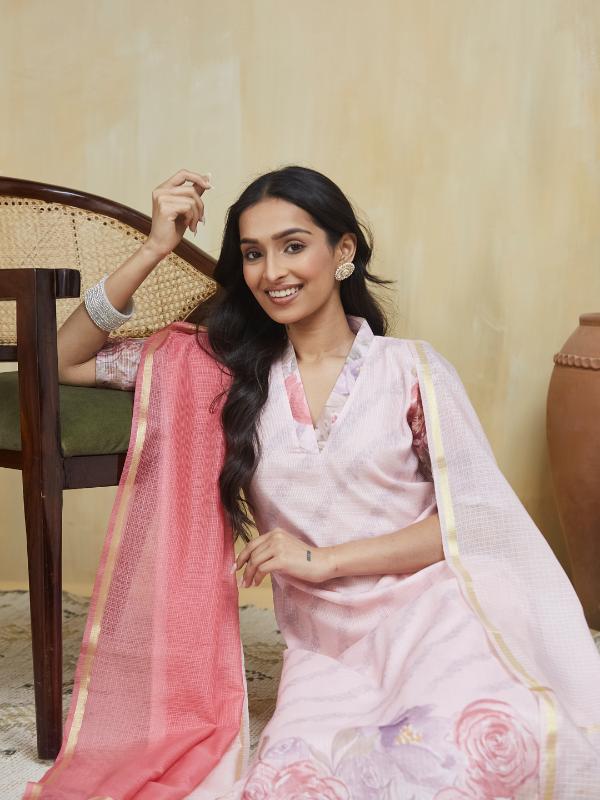EOSS Peach Rose Kota Stitched Suit - Image 18