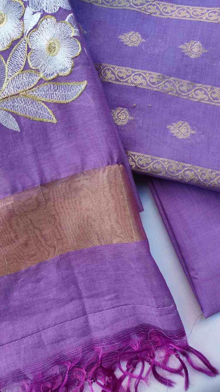 Nethram Linen Cotton Unstitched Suit Set - Image 7