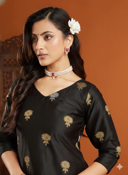 Sravyaa Banarsi Silk Unstitched Suit - Image 6