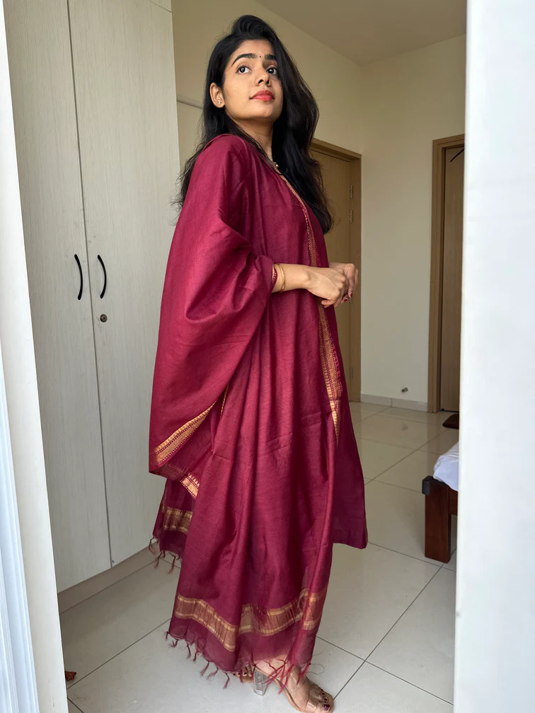 Tanira Maroon Best Seller Suit Set - Image 5