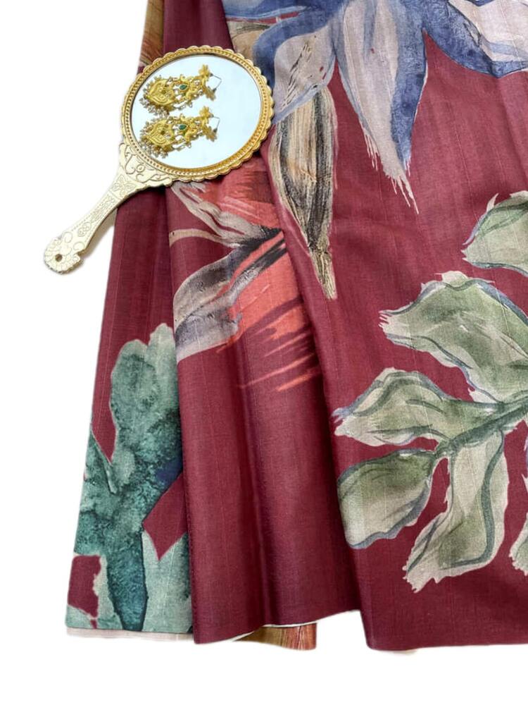 Tirya Chanderi Digital Printed Saree - Image 5